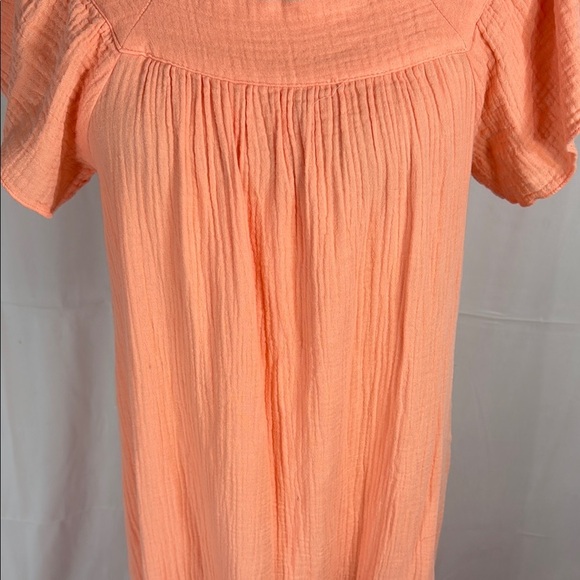 Rails Off-Shoulder Gauze Maxi Dress Coral S - Picture 5 of 13